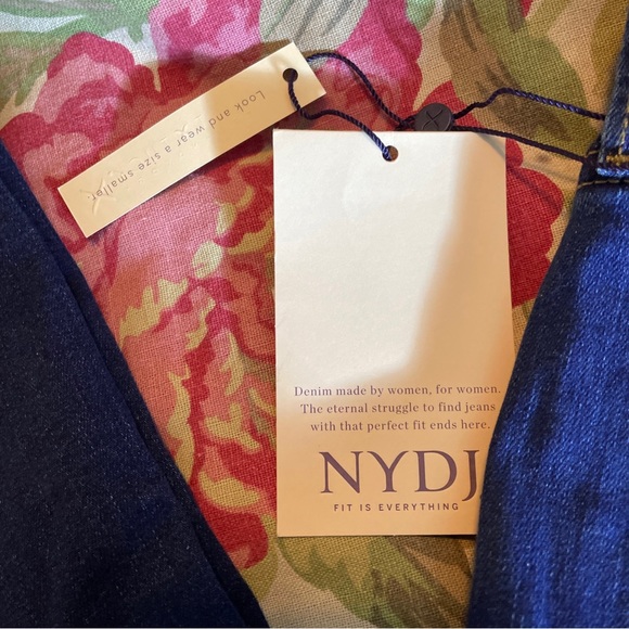 NYDJ Size 16 Jeans Blue Straight Stretch Denim Lift X Tuck Technology $119 NWT - Picture 14 of 16